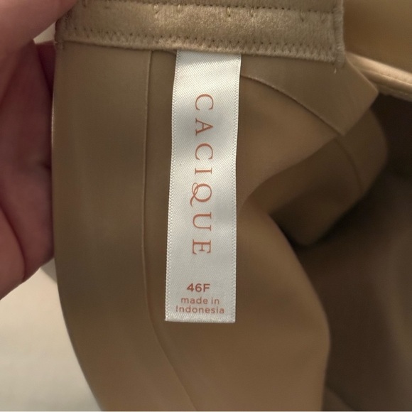 Cacique Lane Bryant Lightly Lined Full Coverage Underwire Beige Tan Bra Size 46F - Picture 5 of 9